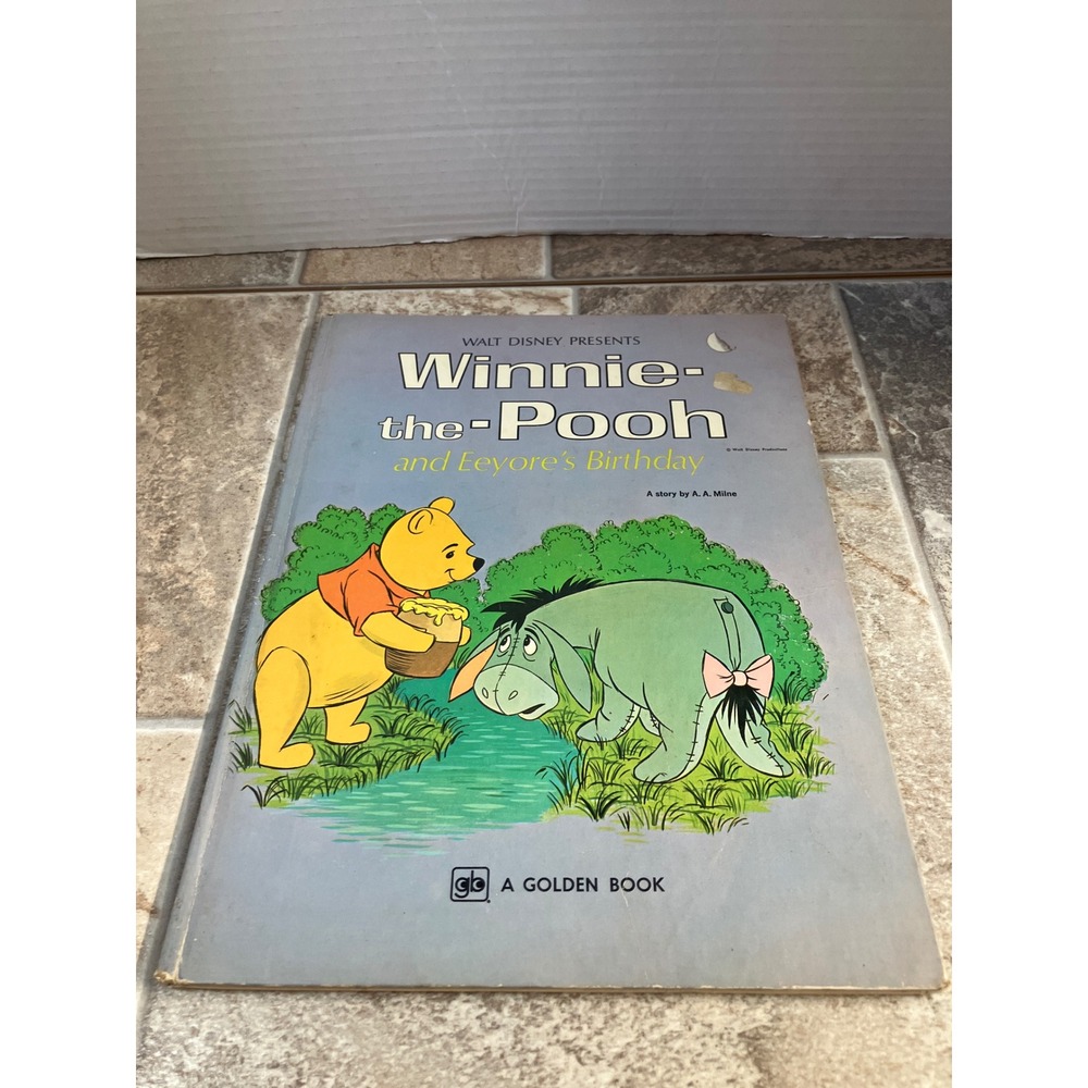 Walt Disney Winnie the Pooh and‎ Eeyore's Birthday A Golden Book Vintage